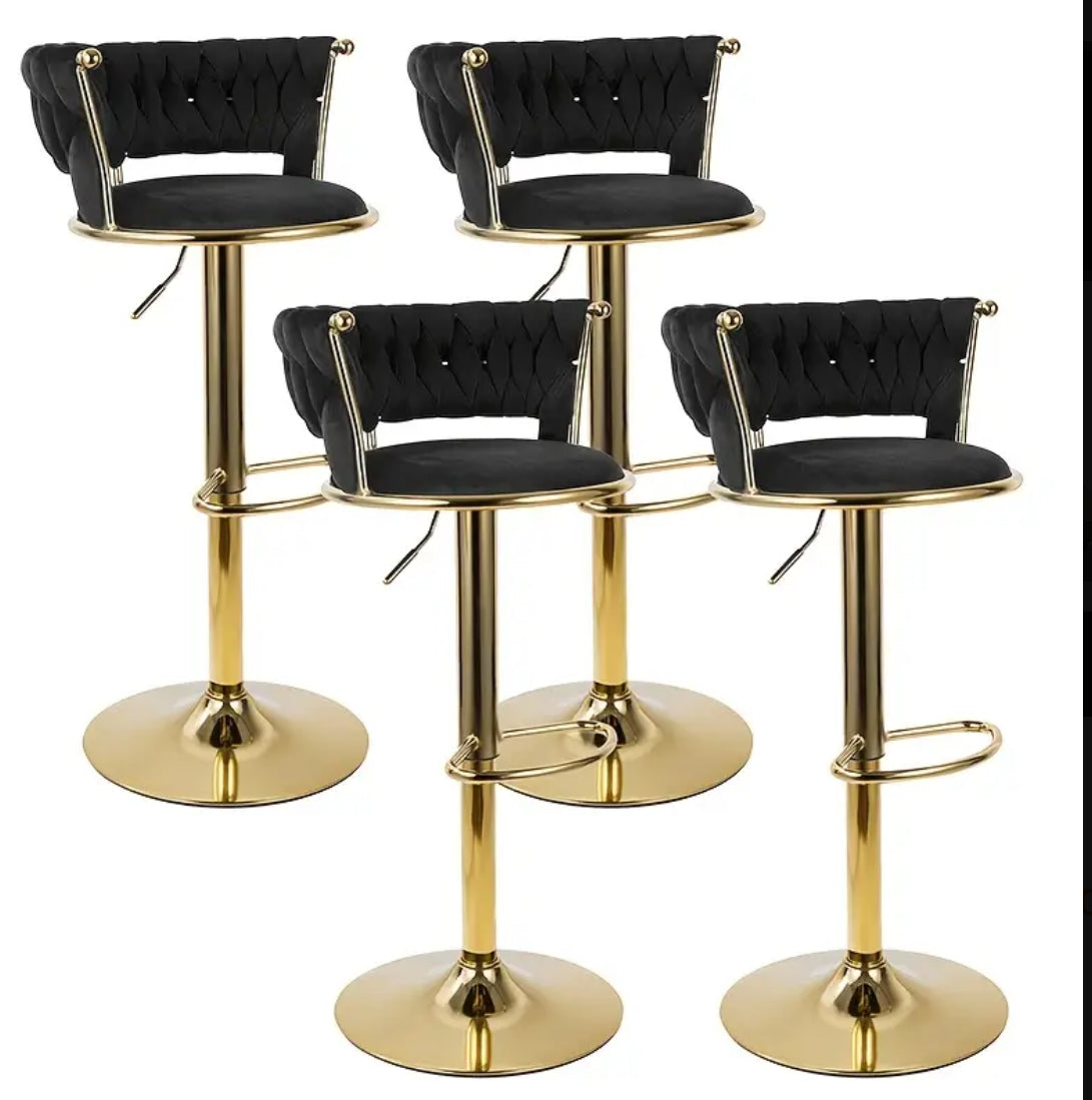 Black Velvet cocktail chairs w/gold base