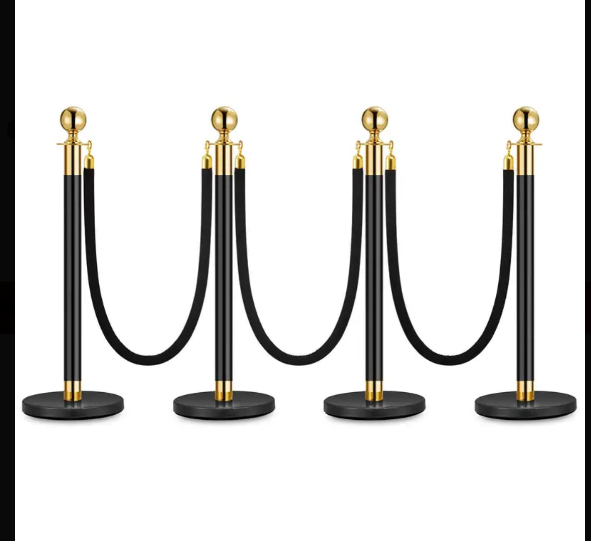 Black and Gold Stanchion