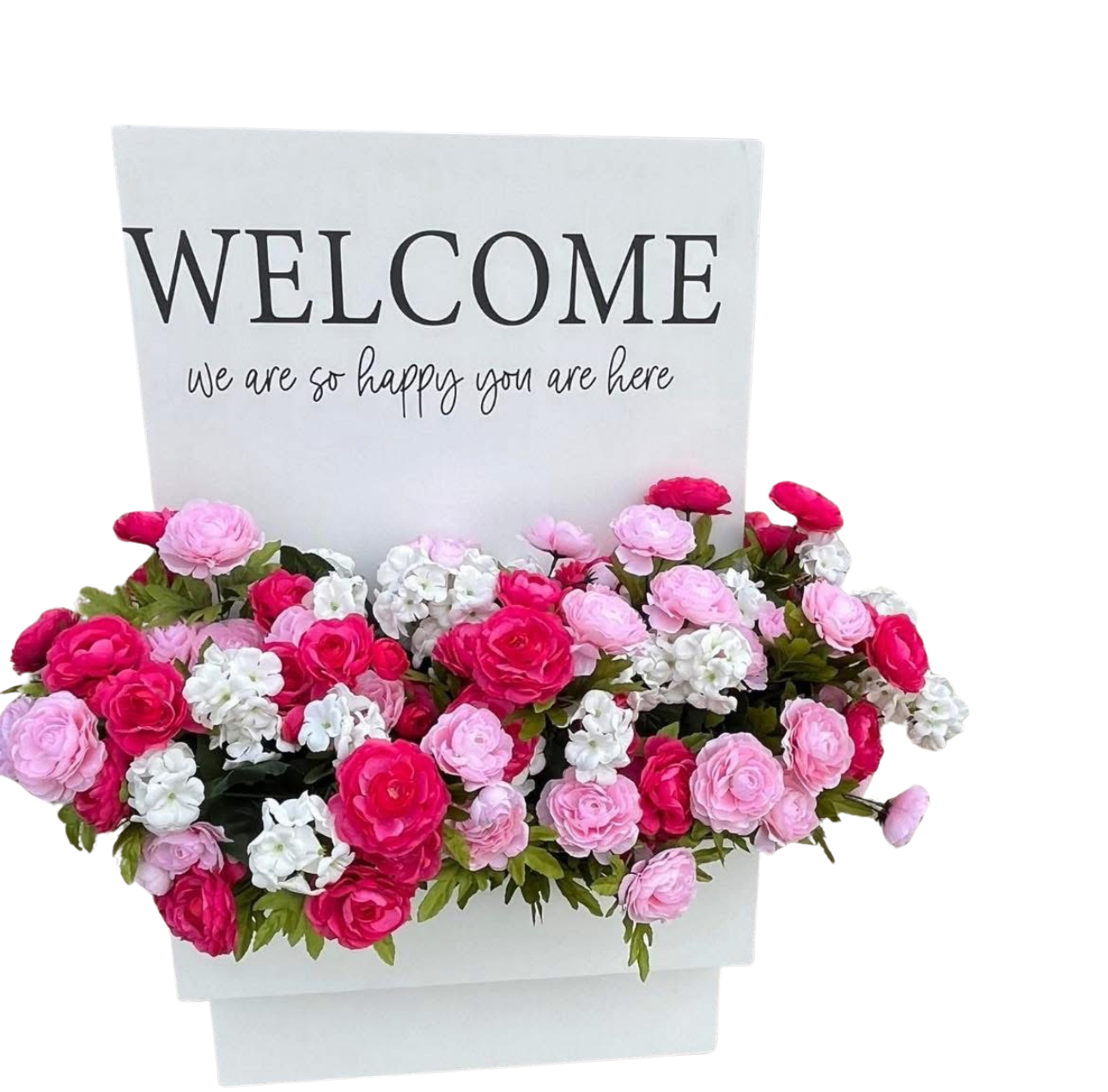Welcome Flower Board Sign