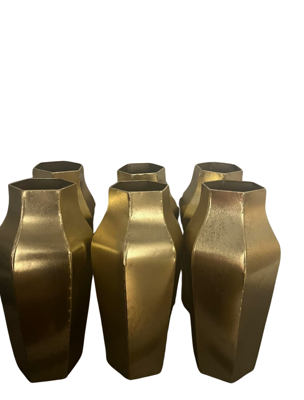Small Gold Curved Vase