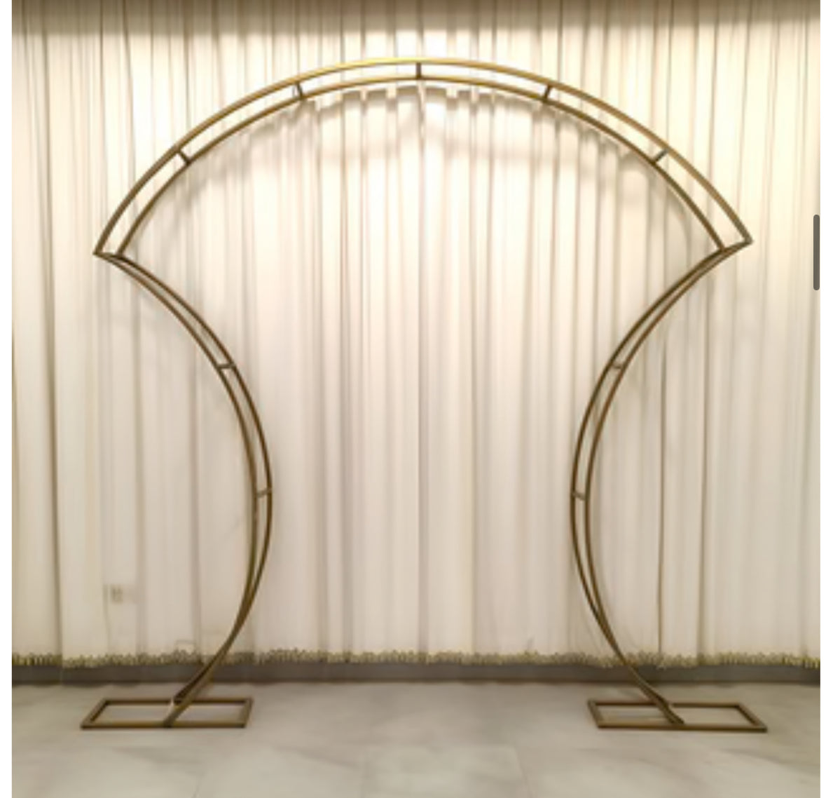 Gold curved arch