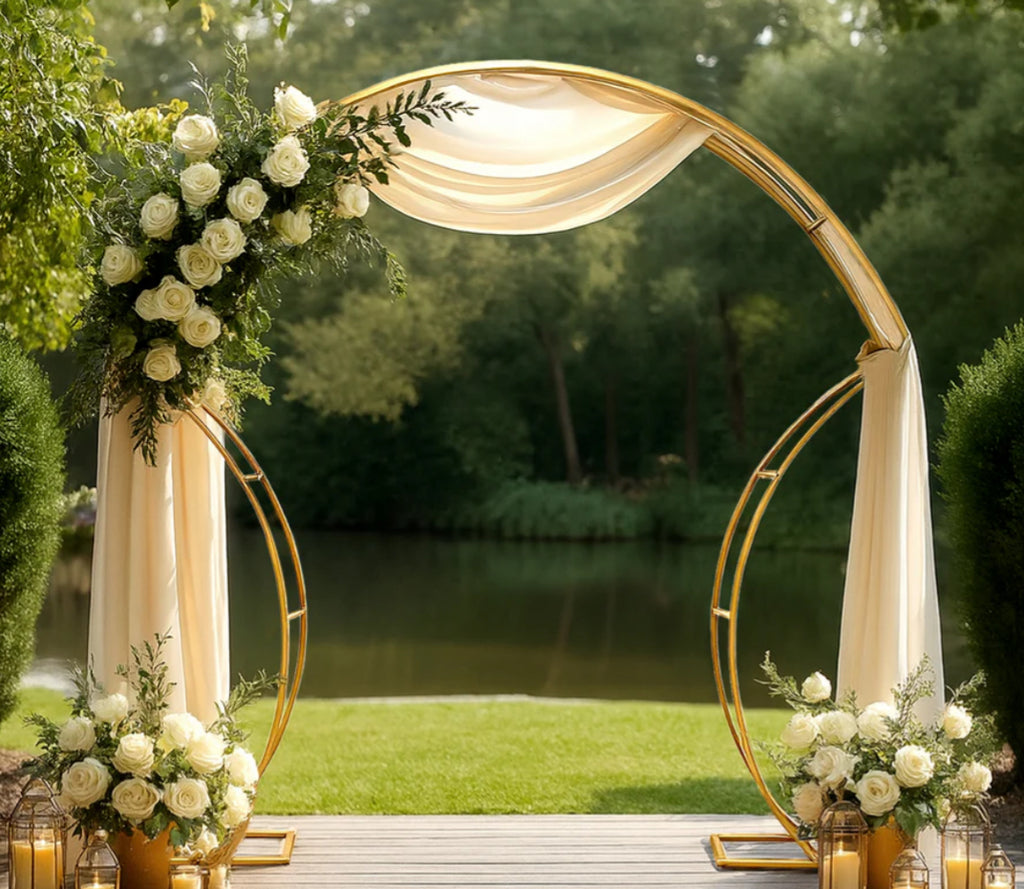 Gold curved arch