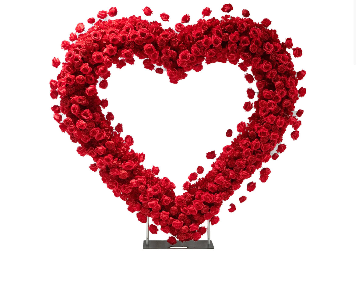 Floral heart arches