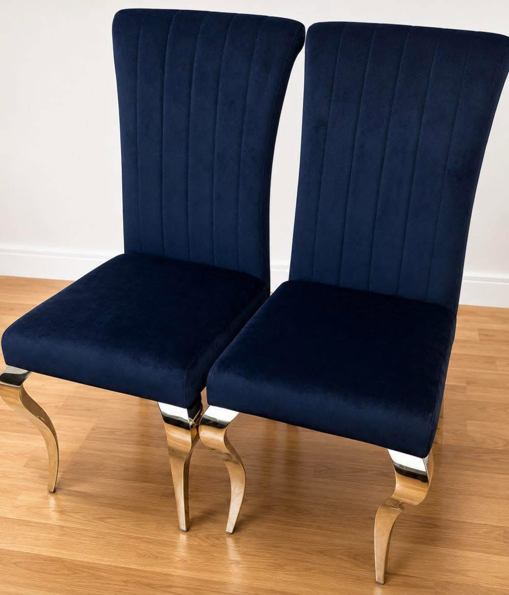 His/ Her Velvet Black Chairs