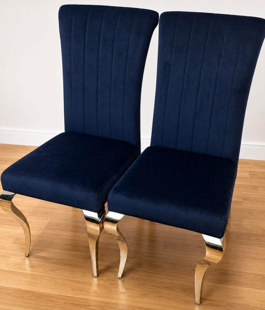His/ Her Velvet Black Chairs