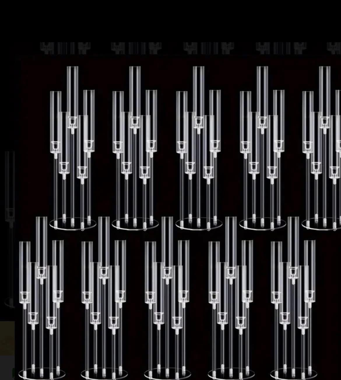Clear Acrylic 5 Arm Candelabra