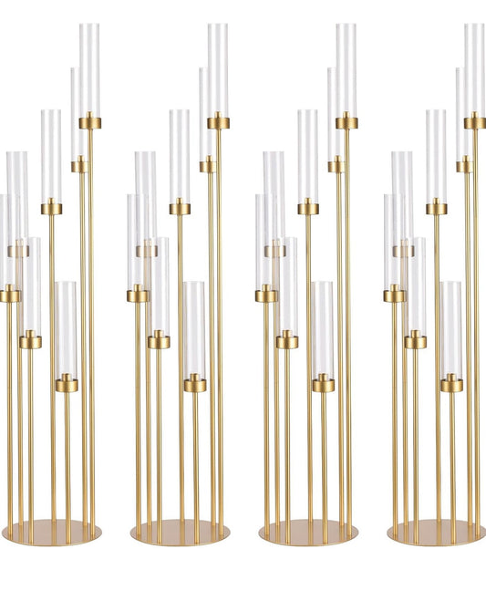 Gold 7-Arm Metal Candelabra