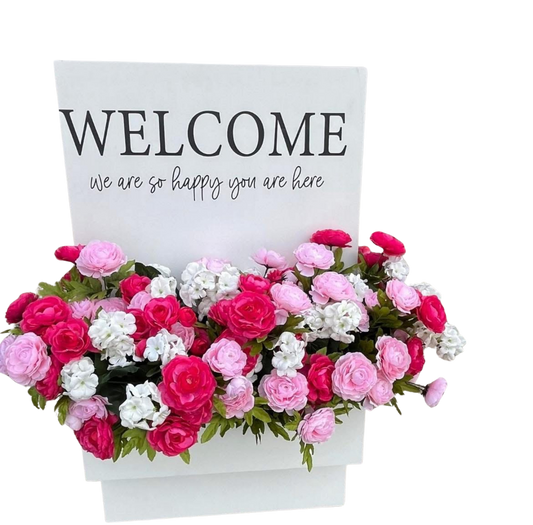 Welcome Flower Board Sign