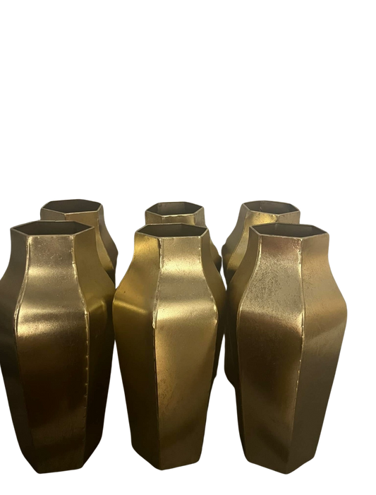 Small Gold Curved Vase