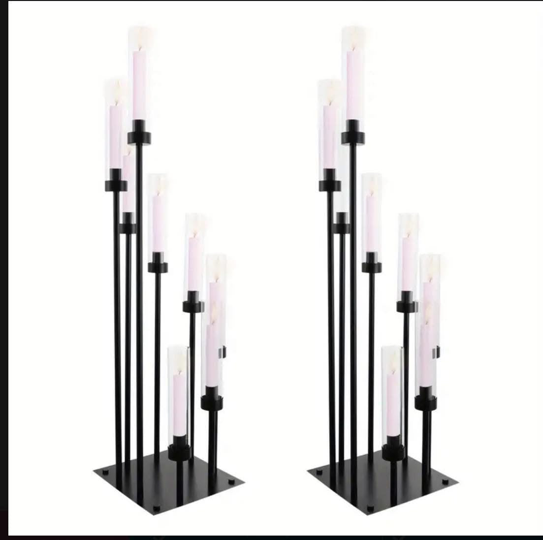 Large Black 8 Arm Candelabra