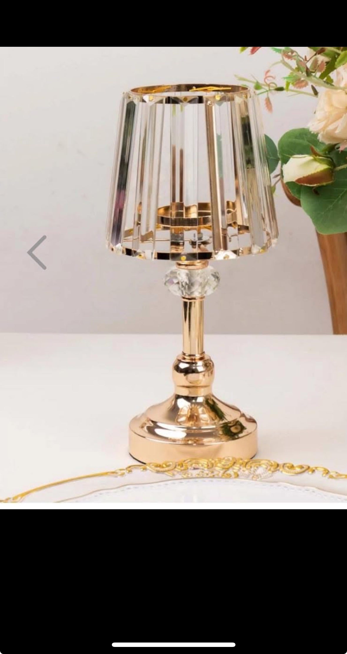 Gold Pendant Candle Holder